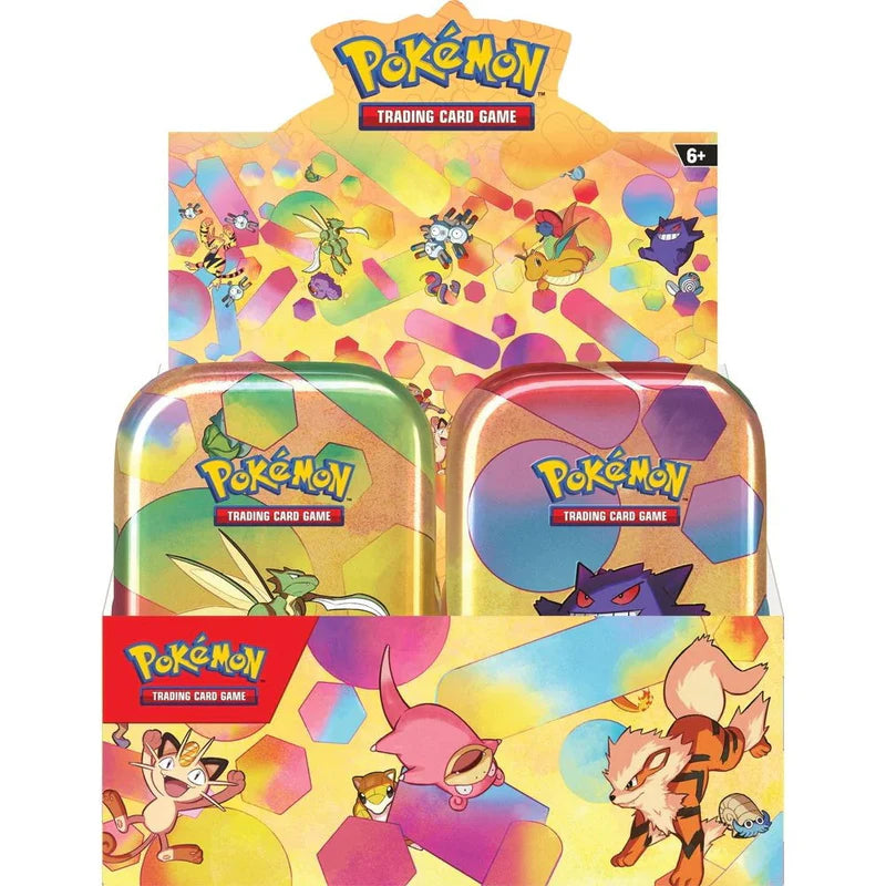 Pokémon TCG Scarlet and Violet 151 Mini Tin Display complete set of 10 mini tins featuring original Kanto Pokémon — available at FineToys.ca